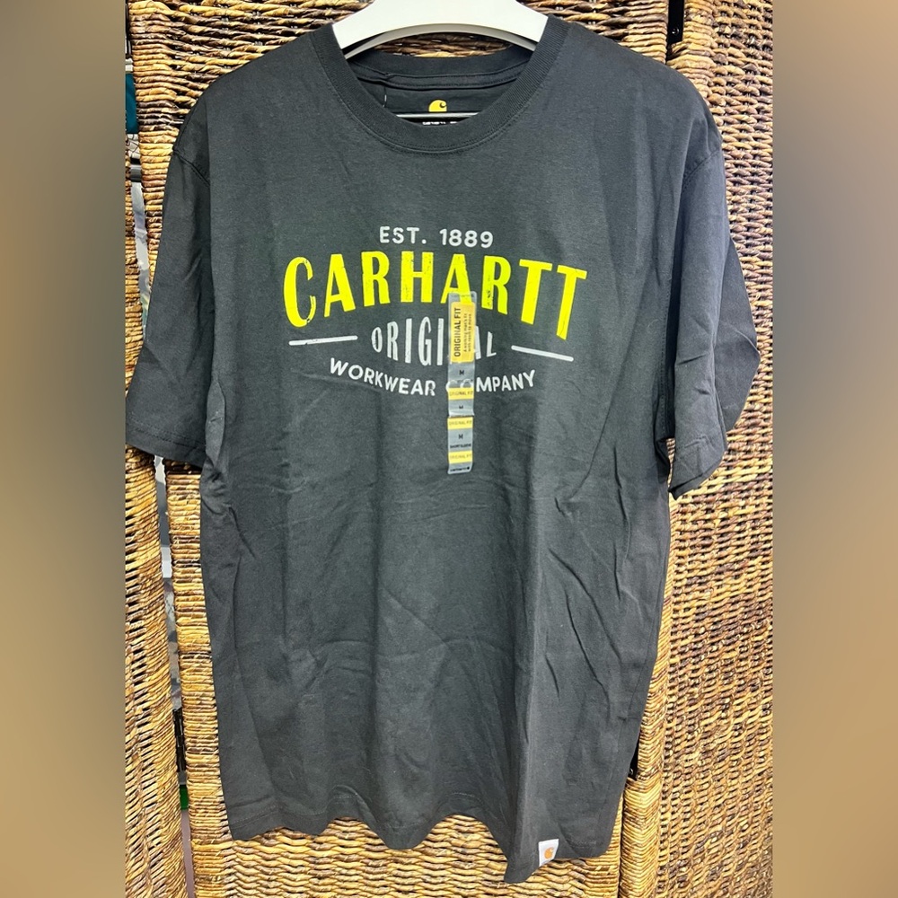 Carhartt- Mens new with tags-Workear, Black‎ S/S Shirt, Medium